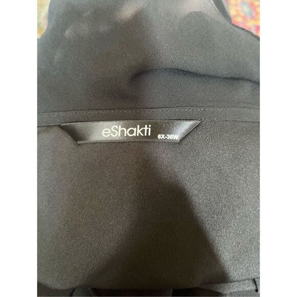 eShakti Plus Size 6X Dressy Black Sleeveless Dress Ruffled Tiers Tiers - Picture 7 of 9